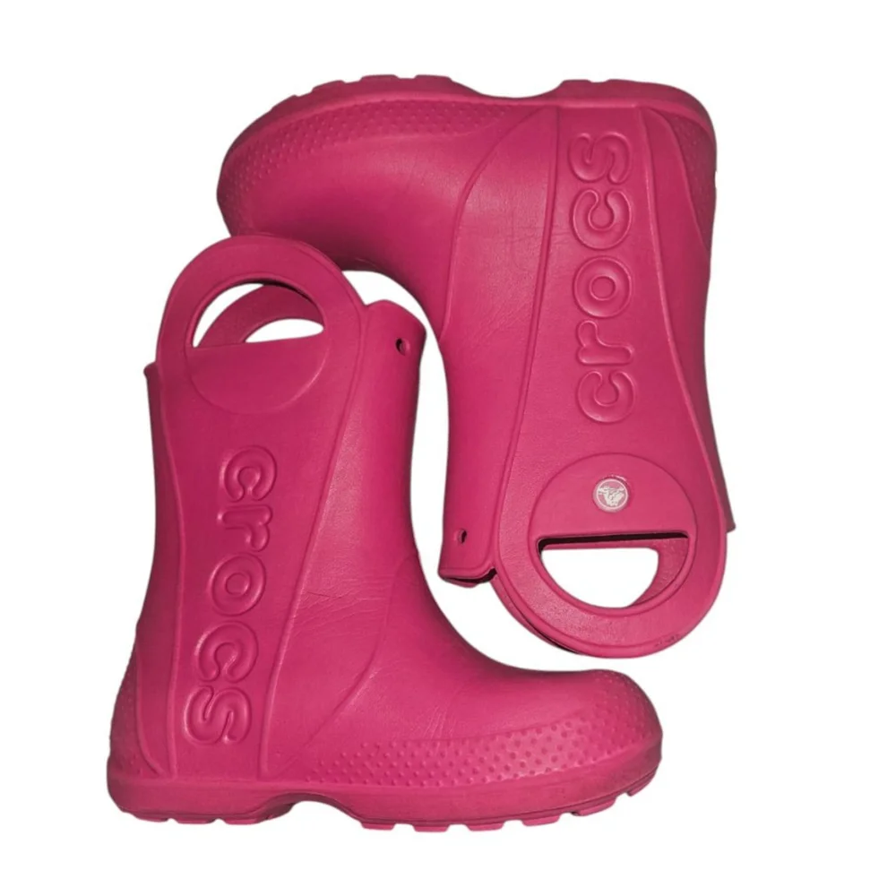 Crocs Kids Handle It Rain Boots Girl's Size 1 Pink